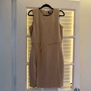 DKNY Tan Sleeveless Dress